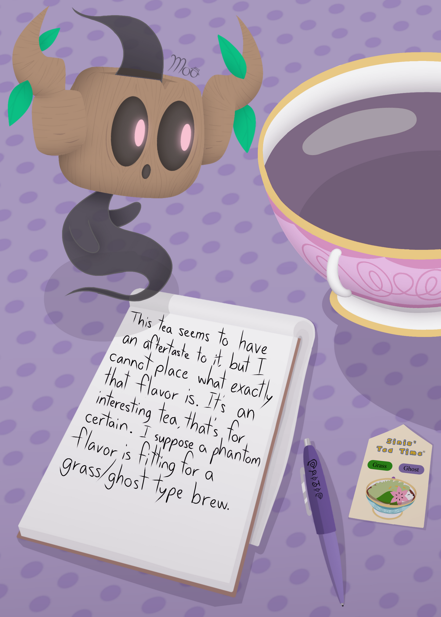 Phantump PokeTea Digital Print