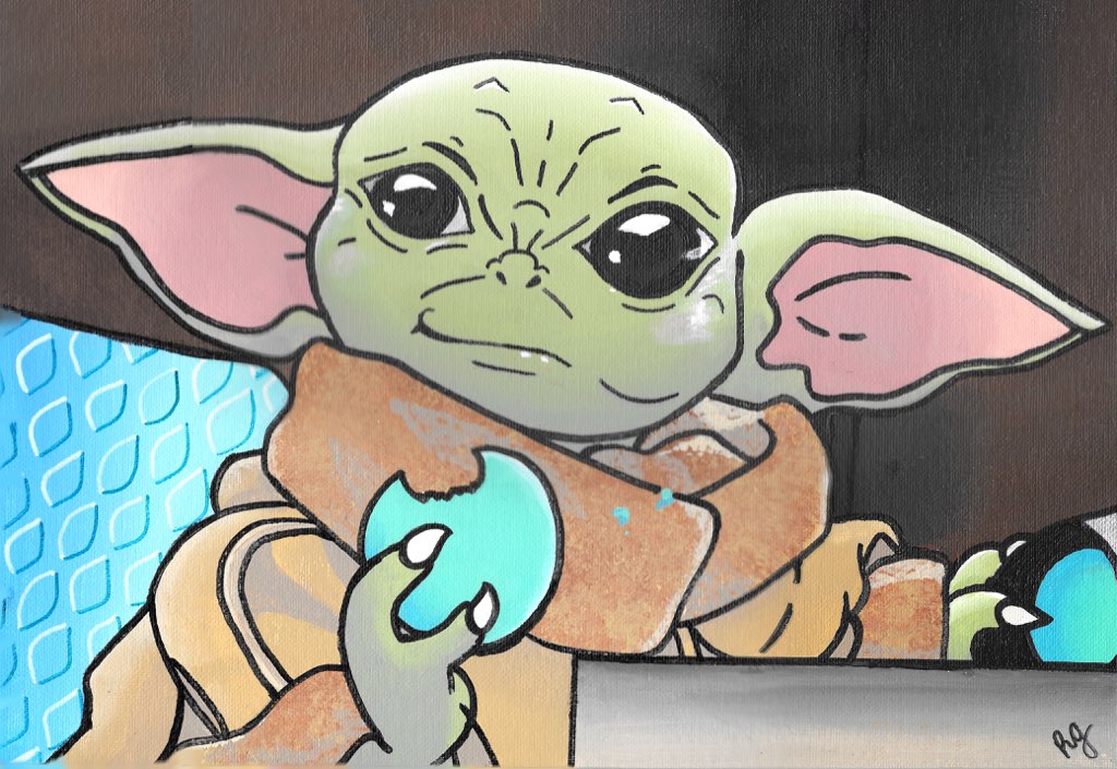 Grogu Eating Cookies