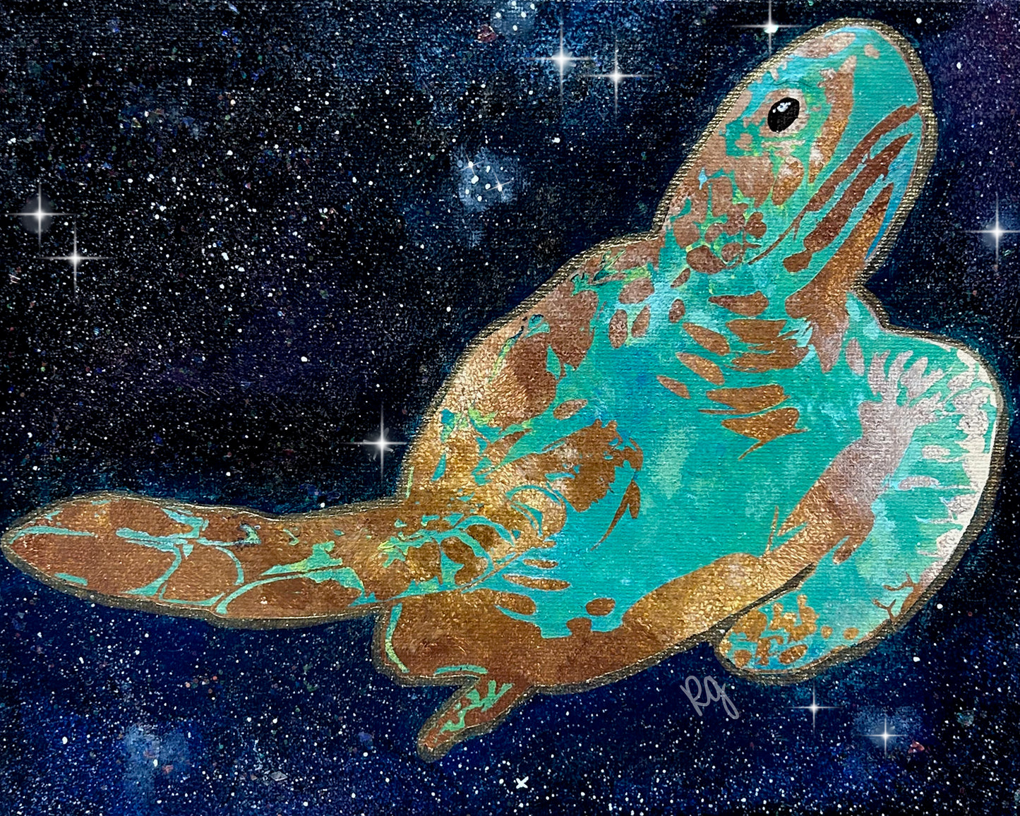 Cosmic Seaturtle print