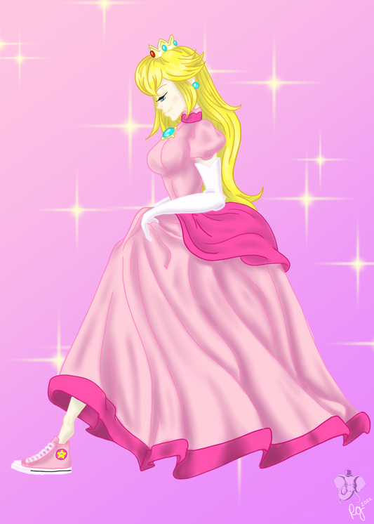 Princess Peach Digital Print