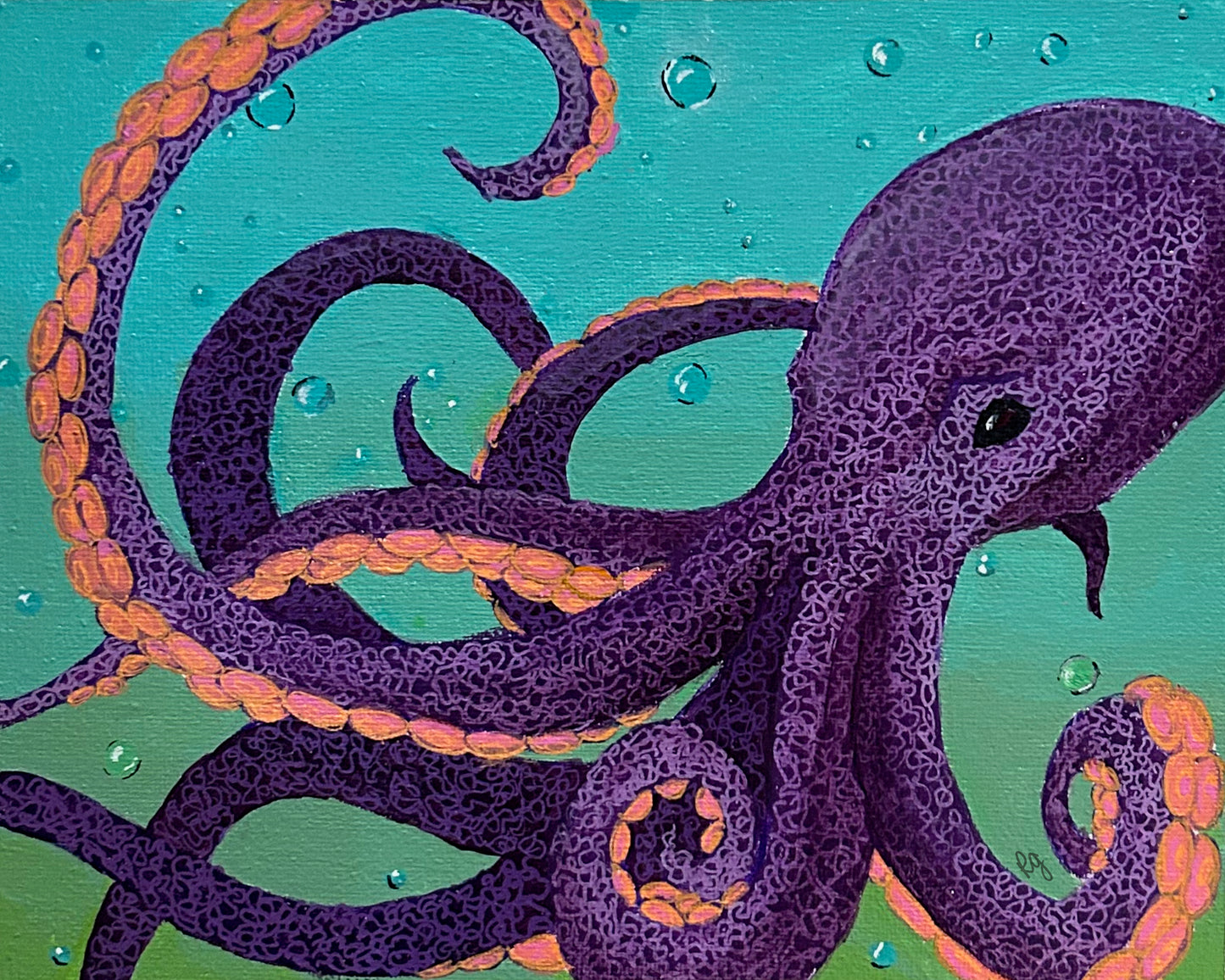 Purple Octopus print